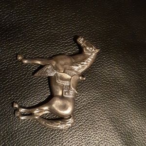Sterling Vintage horse brooch